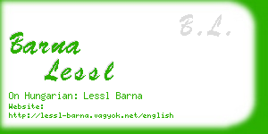 barna lessl business card